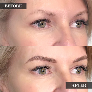 Brows Beverly Hills Pic 3 - Eyebrow Microblading by House of Harvs Added fine brow hairs to spars areas of the brow to give a fuller look