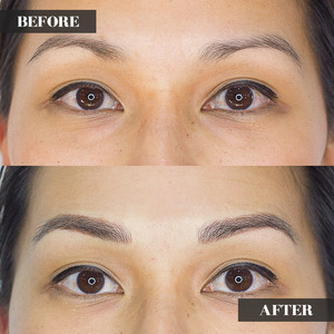 Brows Beverly Hills Pic 2 - Microblading Ombre Shading by House of Harvs Corrected the brow shape and added more volume to middle of the brow area to provide more symmetry