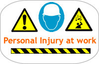 Work Injury Compensation Pic 2 - Personal Injury signs at Workplace