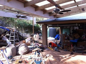 Sky Build Constructions Pic 2 - Deck and pergola well under construction