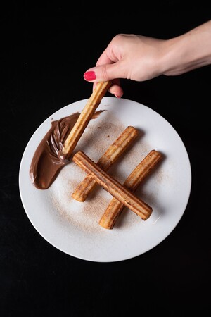 Yes Pizza Pic 4 - 4 piece Churros with Nutella dipping sauce