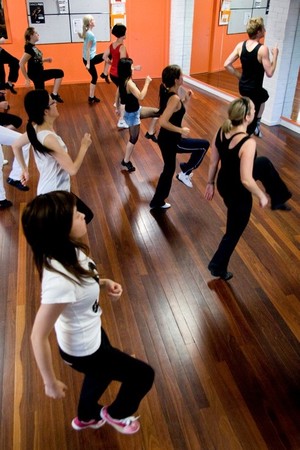 Dance Dynamics Pic 4 - Ashley teaching Zumba at Dance Dynamics Boxhill