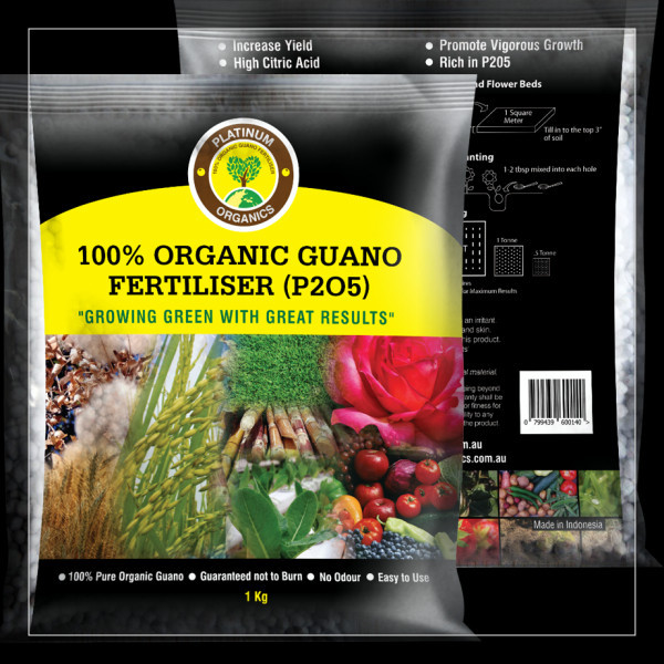 Platinum Organics Pic 1 - Platinum Organics 100 Organic Guano Fertilizer is available in 1kg bags or 1m3 Tonne Bulk Bags ready for delivery Australia New Zealand