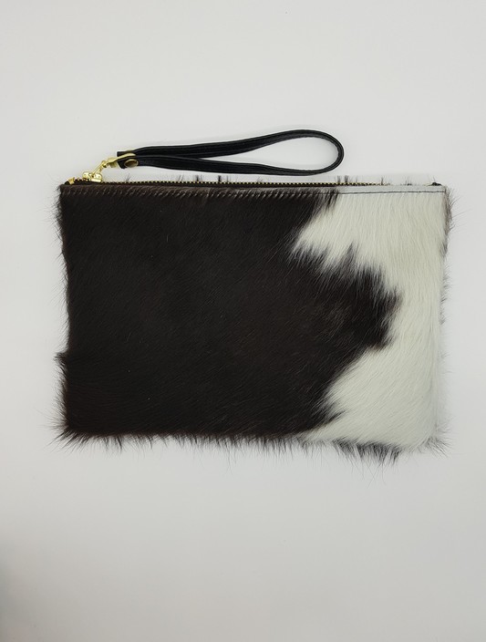 Lorda and Jean Pic 1 - LE JOUR clutch black white fur small is the trendiest day to day handbag around features black white cow fur