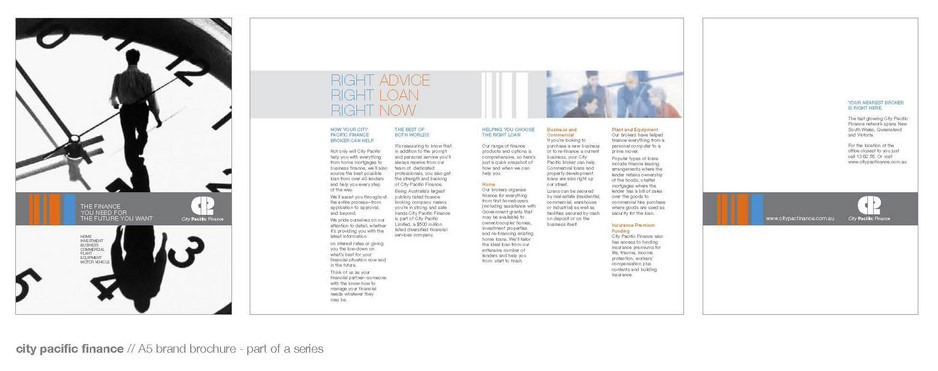 Melina Wilkins Pic 1 - brochure designed for city pacific finance