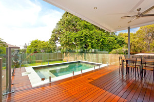 Budget Floor Sanding Brisbane Pic 3 - Re sanding and polishing of pool deck and coating with Sikkens Deck finish