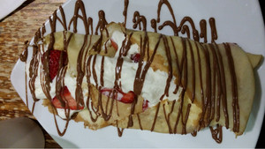 Max Brenner Chocolate Bar Pic 2 - The lightest finest crepes with strawberries chocolate cream Soooo gooood