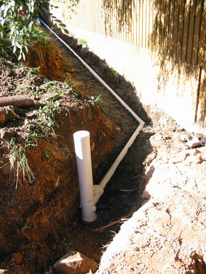 Peter Hayes Plumbing Services Pic 3 - new domestic sewer from boundary trap to house