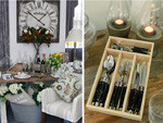 Curtain Elegance Pic 4 - These are just some of our stunning tableware cushions clocks towels flowers soft toys and more