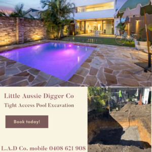 Little Aussie Digger Co. Pic 3 - Tight access swimming pools