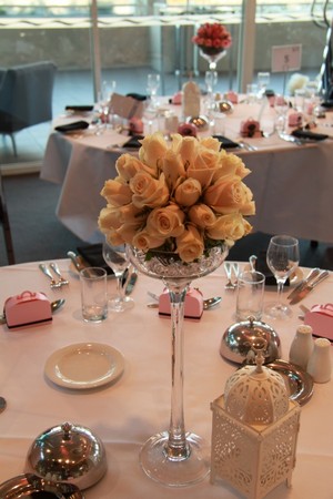 Bride's Flowers Pic 3 - Champagne glass arrangement