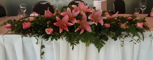 Bride's Flowers Pic 4 - Lily centrepiece