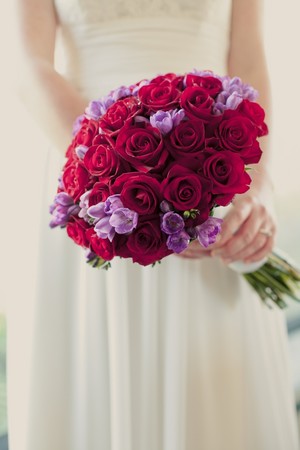 Bride's Flowers Pic 5 - Red and purple bouquet