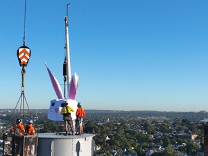 Rope Boys Pic 5 - installation at heights Sydney white bay power station