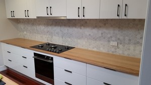 Ireland Tiling Pty Ltd Pic 5 - Marble kitchen splash back