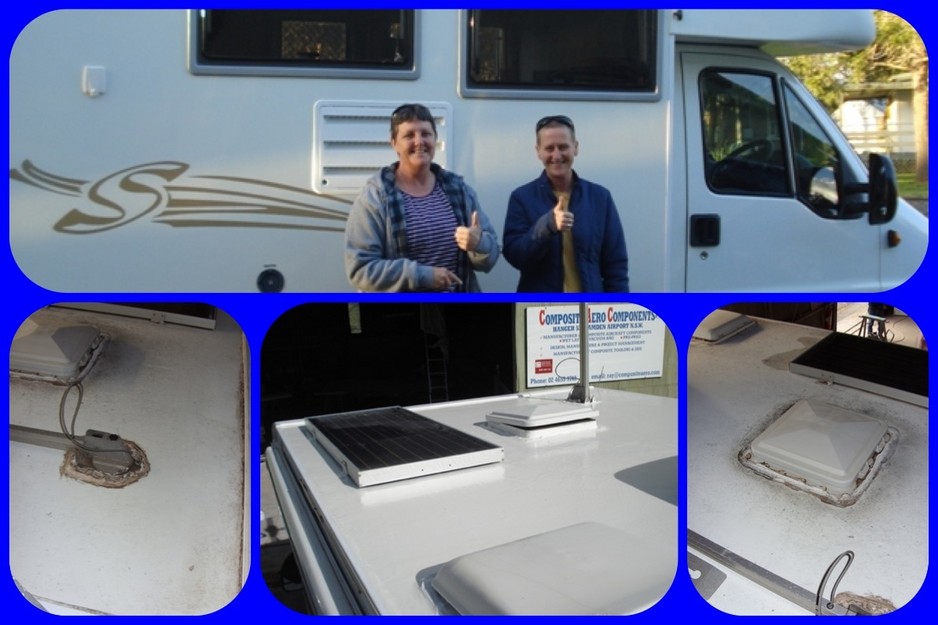 Aussie caravan repair center port stephens Pic 1 - Couple of happy customers