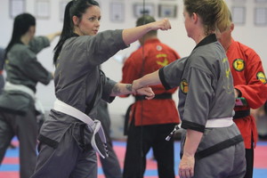 Wilkes Martial Arts and Fitness Academy Pic 5 - Mel demonstrates a self defence in her first grading