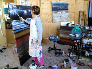 Candyss Crosby Gallery Pic 5 - Painting at Candyss Crosby Studio warehouse 32 Roseberry Street Balgowlah Open to public by appointment