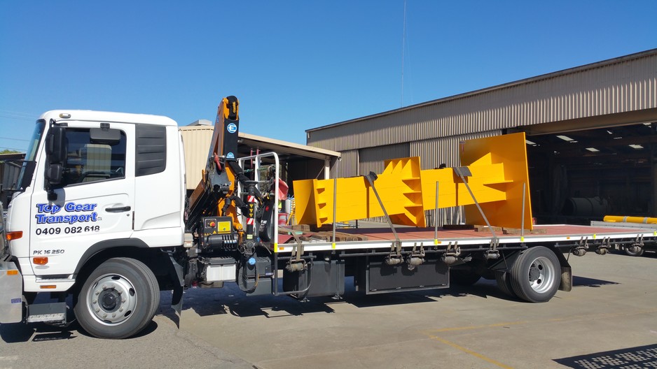 Top Gear Transport Pty Ltd Pic 1 - Owner operated transport business with 2 trucks available Hiab truck with 8mt long x 25mt flat tray 7 ton load capacity and 15 ton crane lifting capacity Smaller truck with fully caged 3mt x 19mt flat tray and 2 ton load capacity