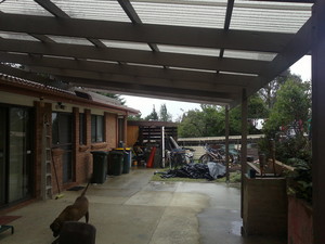 Drakalski Construction Services Pic 2 - Large pergola over entertainment area with extra height