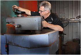 Brakepoint Mechanical Repairs and Manufacture Pic 2 - Grant Rigby machining a customers flywheel