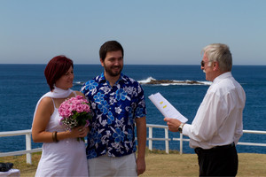 Roger Price Celebrant Pic 3 - Coogee Beach with Wedding Cake Island in the background