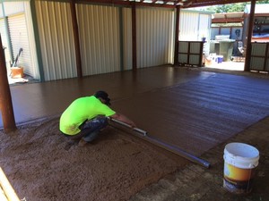 Busby's Concreting Pic 3 - Coloured Concrete Carport