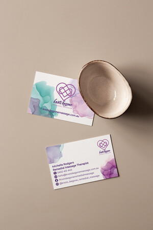 Duende Design Pic 3 - Luxe business cards for Knots Begone Remedial Massage