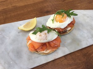 Toby and Co Pic 2 - Smoked Salmon Poached Egss Cream Chees on Muffin