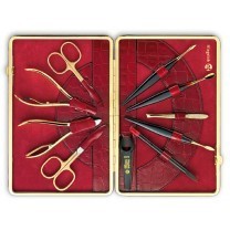 German Manicure Sets and Kitchenware Pic 5 - Womens Manicure Set Kroko XL by Niegeloh Solingen Germany