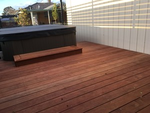 Get Hammered Pic 2 - Timber deck around spa