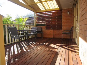 Get Hammered Pic 4 - Forest red timber decking and timber screening