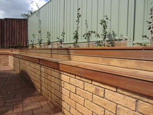 Get Hammered Pic 3 - Timber seating adds style to a dull area