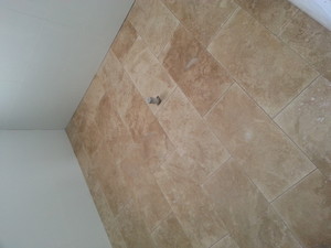 A List Tiling Service Pic 2 - Bathroom renovation with Stone brickbond floor