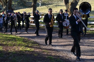 Blue Tongue Brass Band Pic 3 - Blue Tongue Brass Band 12 piece New Orleans second line marching band PwC corporate event Bowral NSW