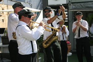 Blue Tongue Brass Band Pic 4 - Blue Tongue Brass Band Bourbon Street Mardi Gras weekend Cockatoo Island