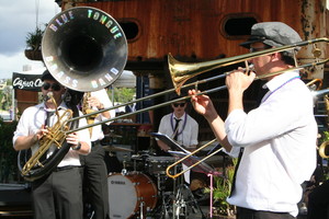 Blue Tongue Brass Band Pic 5 - Blue Tongue Brass Band Mardi Gras in New Orleans Cockatoo Island The Island Bar