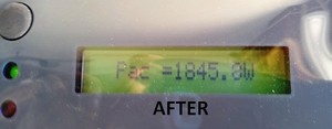 Express solar panel and window cleaning Pic 3 - Inverter output reading after cleaning service thats a increase of more than 200w