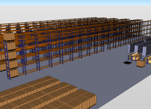 Logistics Help Pic 3 - Optimised warehouse layout and design visualised in 3D