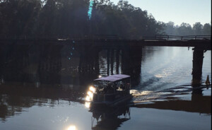 Go Adventure Nagambie Pic 3 - Our pontoon boat is available for guided or selfdrive tours