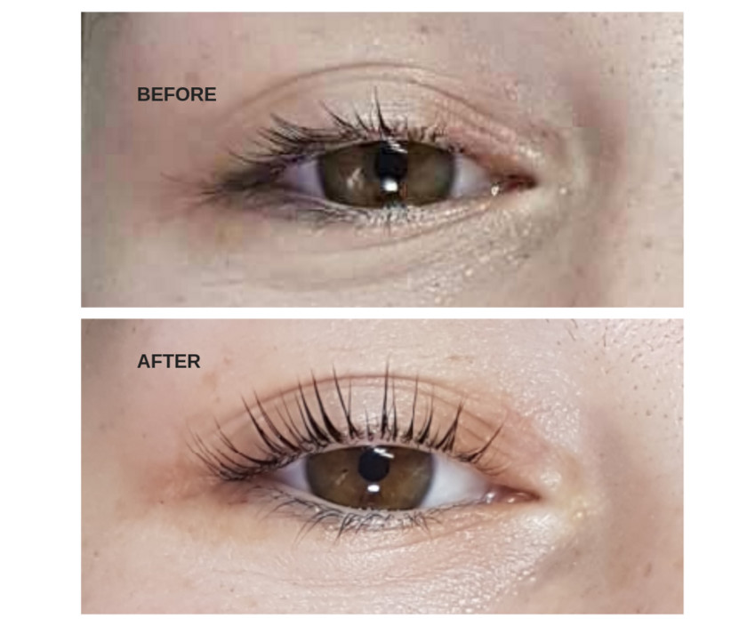 Elise Louise Pic 1 - Before and after the Gentle Lash Lift and Tint