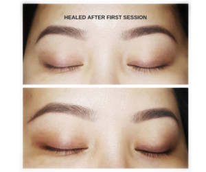 Elise Louise Pic 2 - The healed Soft Powder Brow Tattoo