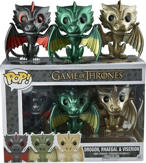 Jo's Pop Culture Pic 3 - Game of Thrones Dragon Metallic 3 pack Funko