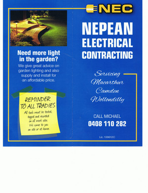 Nepean Electrical Contracting Pic 5 - Nepean Electrical Contracting Electricians in Macarthur Camden and Wollondilly