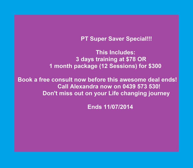 Oz Health & Fitness Pic 2 - PT SUPER SAVER SPECIAL