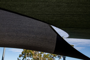 Peninsula Shade Sails Pic 5 - Overlapping shade sails