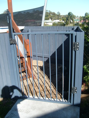 Topp Pool Fence Inspections Pic 3 - Above ground pool with a compliant pool gate and barrier around the access point