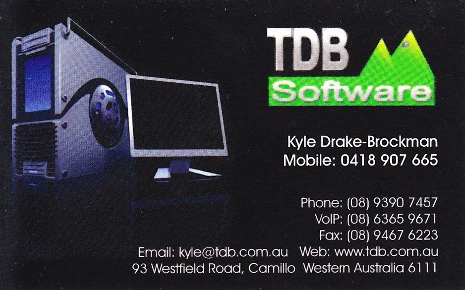 TDB Software Pic 1 - Kyles Business Card