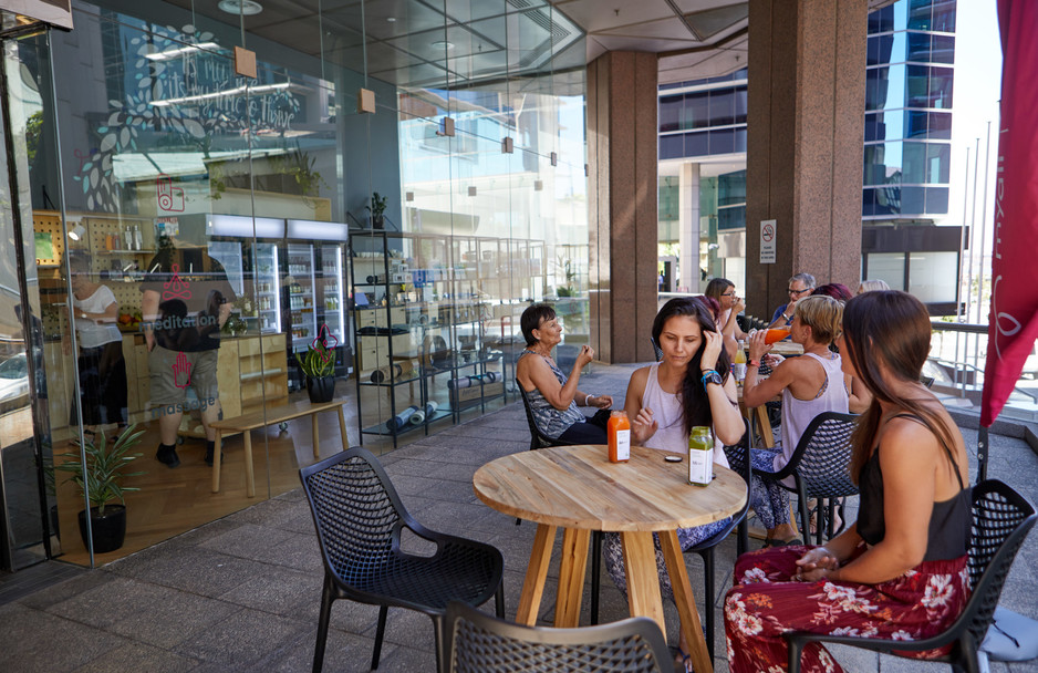 Myall Yoga & Wellbeing Studio Pic 1 - Relax for a health drink or snack at the studio