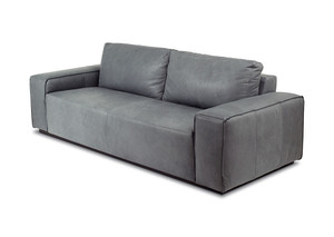 LoungeLovers.com.au Pic 3 - Brimstone 3 Seat Leather Sofa in Elephant Grey